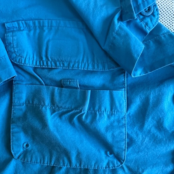 Red Head Brand Blue Button Down Vented Fishing Shirt Size 2XL - Picture 3 of 6